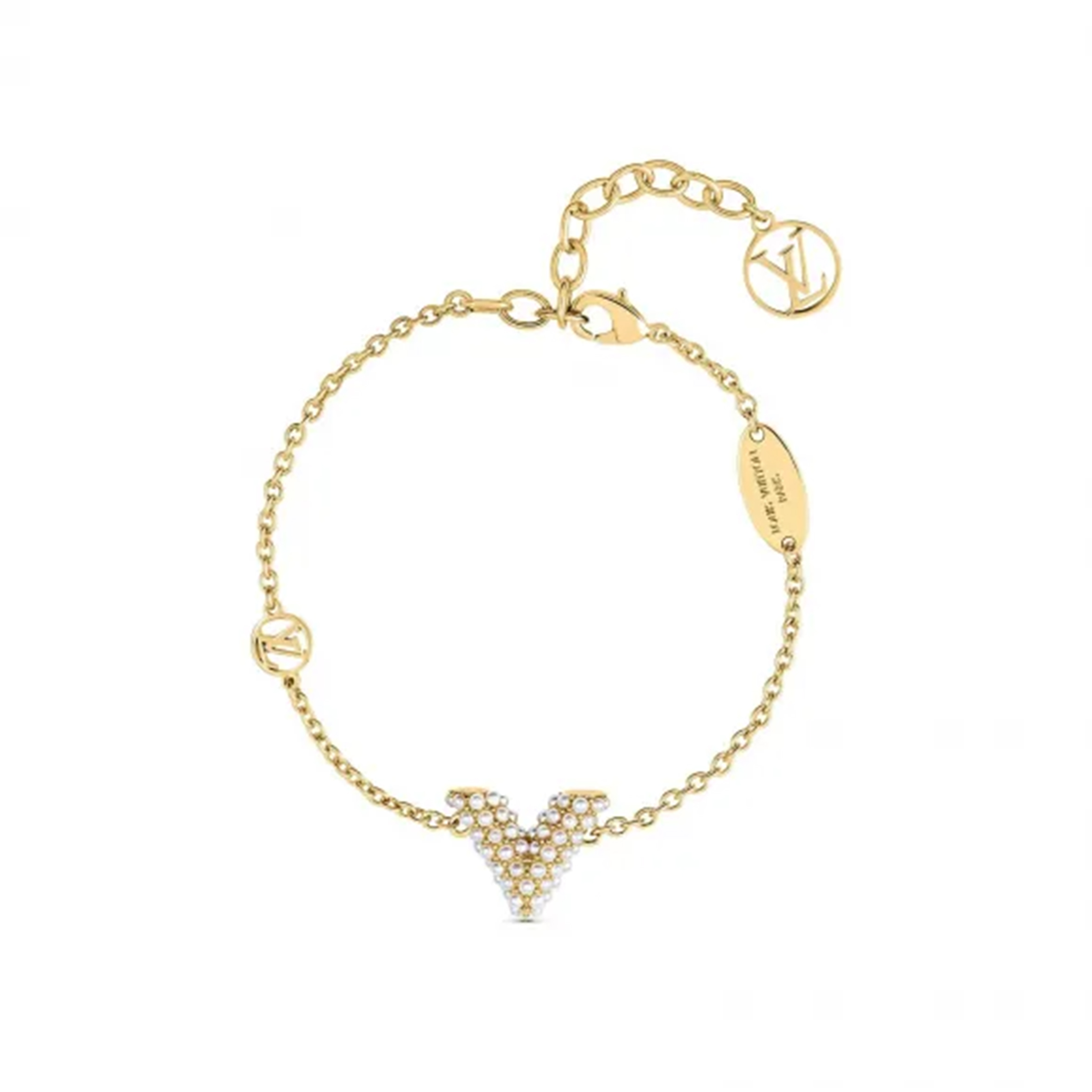 LOUIS VUITTON BRACELET ESSENTIAL V PERLE GOLD M68361